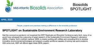 Read more about the article On Apr 14, 2020, our lab was spotlighted by the Mid-Atlantic Biosolids Association