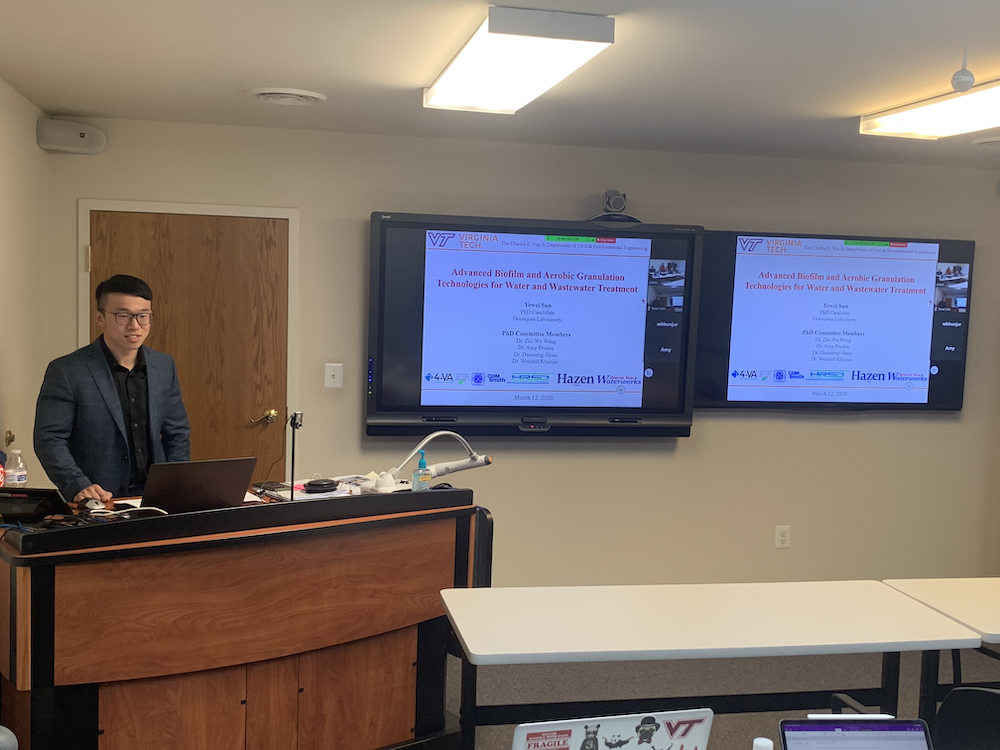 On March 12, 2020, Yewei Sun successfully defended his Ph.D. dissertation